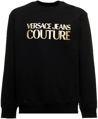Versace FW22 Black Logo Print Oversized Crewneck Sweatshirt 73GAIT01-CF00T-G89 Buy Versace FW22 Black Logo Print Oversized Crewneck Sweatshirt 73GAIT01-CF00T-G89