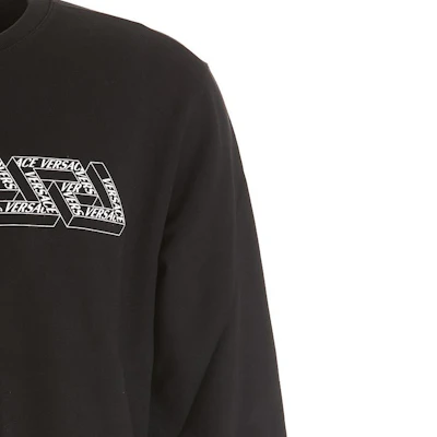 Versace FW22 黑色Logo印花套頭衫 1006478-1A04488-1B000 Sizing Versace FW22 黑色Logo印花套頭衫 1006478-1A04488-1B000