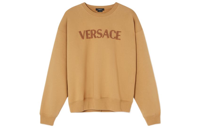 Order Versace FW22 Brown Logo Sweater Crewneck Bordir. 1006502-1A04511-1N700
