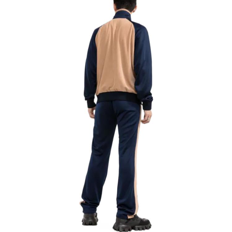 VERSACE FW22 Colorblock Logo Embroidered Zip Jacket Brown  Back to School. 1002913-1A02102-2U850 圖 4