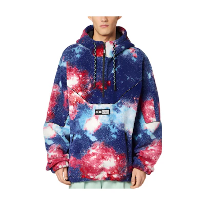 Versace FW22 Galaxy Print Hoodie Blue - Long Sleeve E73GAI303-EF0013-EMS3