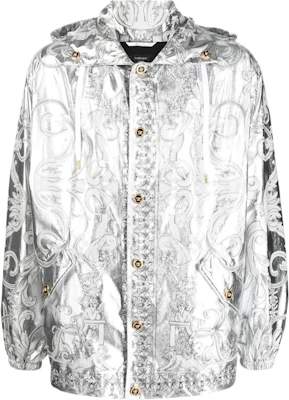Chaqueta con Capucha de Hombre Versace FW22 Brillante y de un Solo Botón 1006018-1A04457-5E110 Buy Chaqueta con Capucha de Hombre Versace FW22 Brillante y de un Solo Botón 1006018-1A04457-5E110