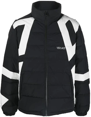 Chaqueta Acolchada Negra Versace FW22 con Patrón de Llave Griega 1006427-1A04127-2B020 Buy Chaqueta Acolchada Negra Versace FW22 con Patrón de Llave Griega 1006427-1A04127-2B020