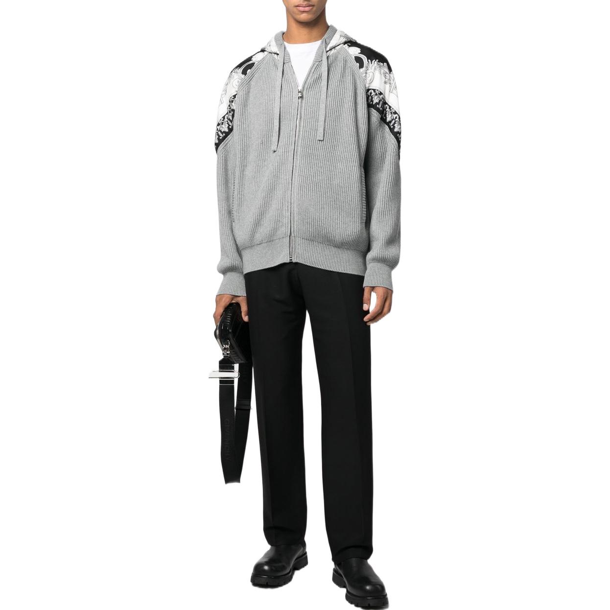 VERSACE FW22 Leaf Print Zip-Up Jacket Grey Menswear 1006074-1A04157-1E100 圖 3