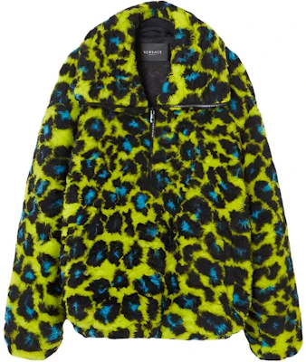 Versace FW22 Leopard Print Colorblock Jacket Green 1006207-1A04844-2Y000 Buy Versace FW22 Leopard Print Colorblock Jacket Green 1006207-1A04844-2Y000