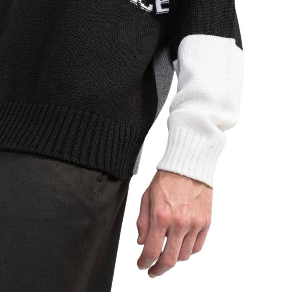VERSACE FW22 Logo Intarsia Crewneck Wool Sweater Black 1005715-1A04088-2B070 圖 7