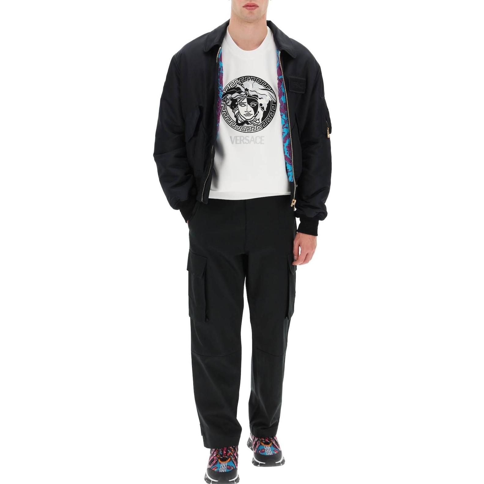 VERSACE FW22 Logo Print Crewneck Pullover Sweatshirt White - 1006985-1A04970-1W000 圖 5