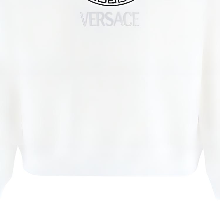 VERSACE FW22 Logo Print Crewneck Pullover Sweatshirt White - 1006985-1A04970-1W000 圖 9