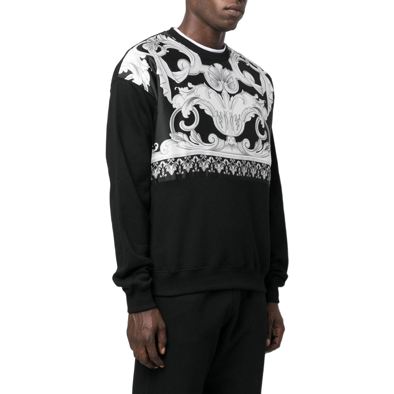 Purchase 베르사체 FW22 패턴 크루넥 풀오버 스웨트셔츠 블랙 1006475-1A04480-5B040