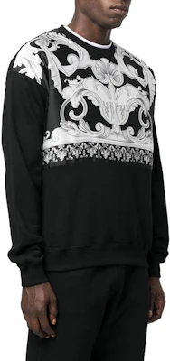베르사체 FW22 패턴 크루넥 풀오버 스웨트셔츠 블랙 1006475-1A04480-5B040 Purchase 베르사체 FW22 패턴 크루넥 풀오버 스웨트셔츠 블랙 1006475-1A04480-5B040