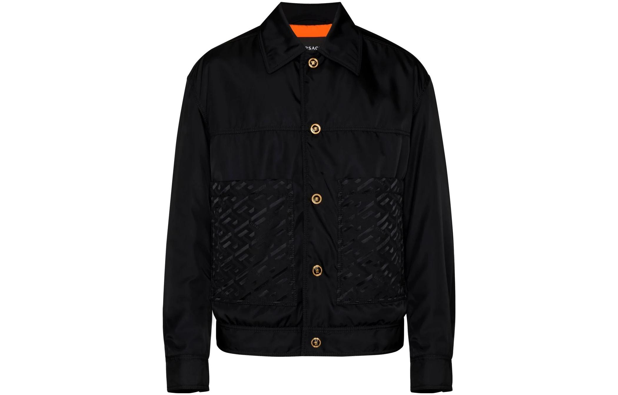 VERSACE FW22 Pattern Logo Print Single-Breasted Jacket Men’s Black 1006030-1A04118-1B000 圖 2