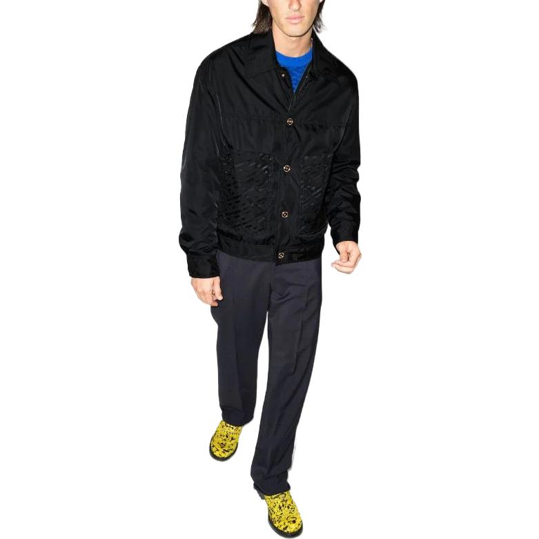 VERSACE FW22 Pattern Logo Print Single-Breasted Jacket Men’s Black 1006030-1A04118-1B000 圖 3