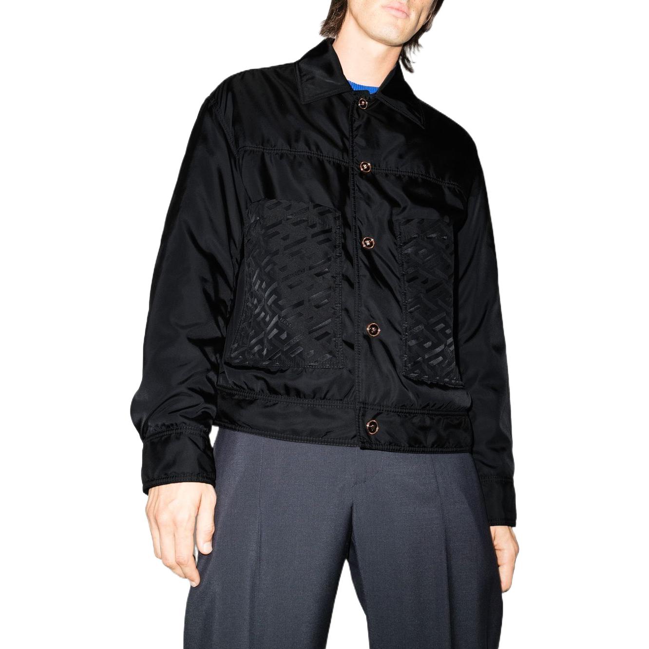 VERSACE FW22 Pattern Logo Print Single-Breasted Jacket Men’s Black 1006030-1A04118-1B000 圖 4