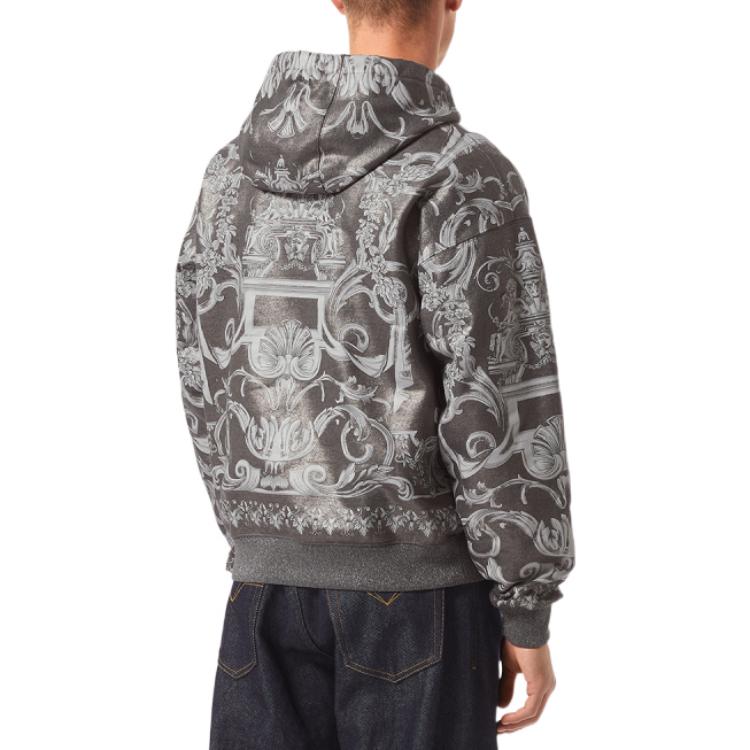 VERSACE FW22 Pattern Printed Pullover Hoodie Men’s Grey. 1006484-1A04616 圖 4