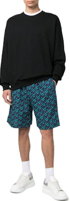 VERSACE FW22 Patterned Print Straight Shorts Blue. 1002476-1A04992-5G320 Lookbook VERSACE FW22 Patterned Print Straight Shorts Blue. 1002476-1A04992-5G320