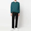 Lookbook VERSACE FW22 藍色圖案羊毛針織圓領毛衣。 1006226-1A04888-5G320