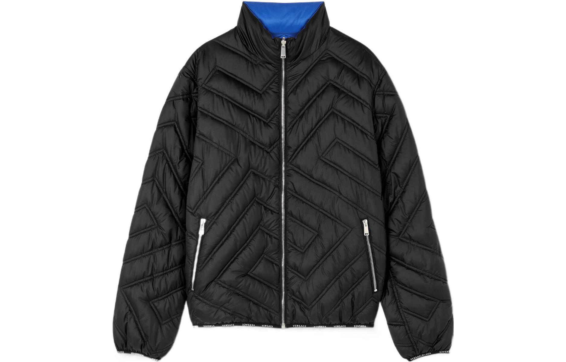 Versace FW22 Quilted Long Sleeve Jacket Black 1007461-1A05283-1B000