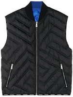 VERSACE FW22 Quilted Sleeveless Vest Black 1007460-1A05282-1B000 VERSACE FW22 Quilted Sleeveless Vest Black 1007460-1A05282-1B000