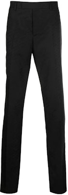 Versace FW22 Solid Logo Print Snap Straight-Leg Casual Pants Men Black 1006012-1A04315-1B000 Order Versace FW22 Solid Logo Print Snap Straight-Leg Casual Pants Men Black 1006012-1A04315-1B000