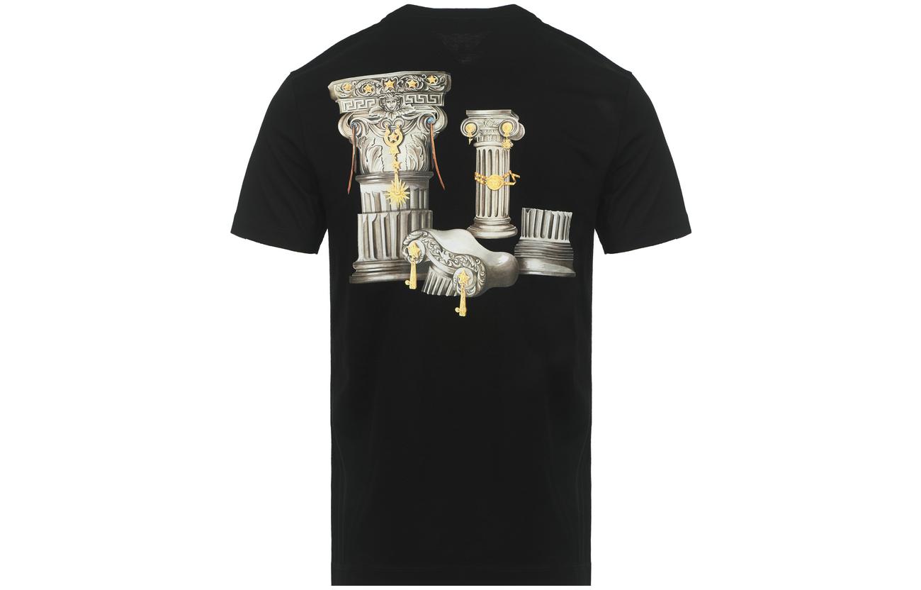 VERSACE FW23  Black Graphic Print Crew Neck Short Sleeve T-Shirt 1011484-1A07701-1B000 圖 3