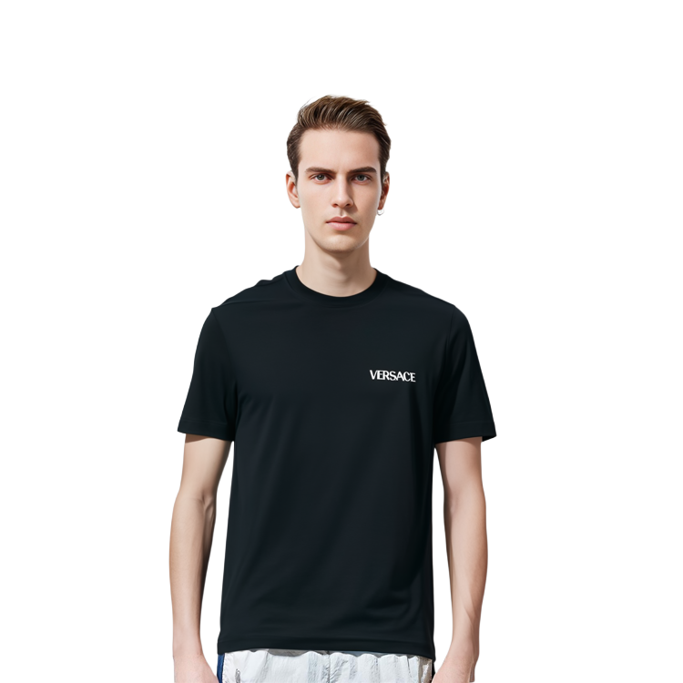 VERSACE FW23  Black Graphic Print Crew Neck Short Sleeve T-Shirt 1011484-1A07701-1B000 圖 4