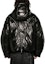 Shop VERSACE FW23 Black Hooded Leather Down Jacket with Zipper. 1012170-1A08775-1B000