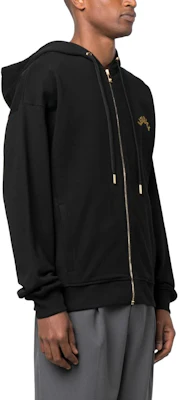 VERSACE FW23 Black Letter Print Zip-Up Hoodie Jacket 1011048-1A08035-1B000 Purchase VERSACE FW23 Black Letter Print Zip-Up Hoodie Jacket 1011048-1A08035-1B000