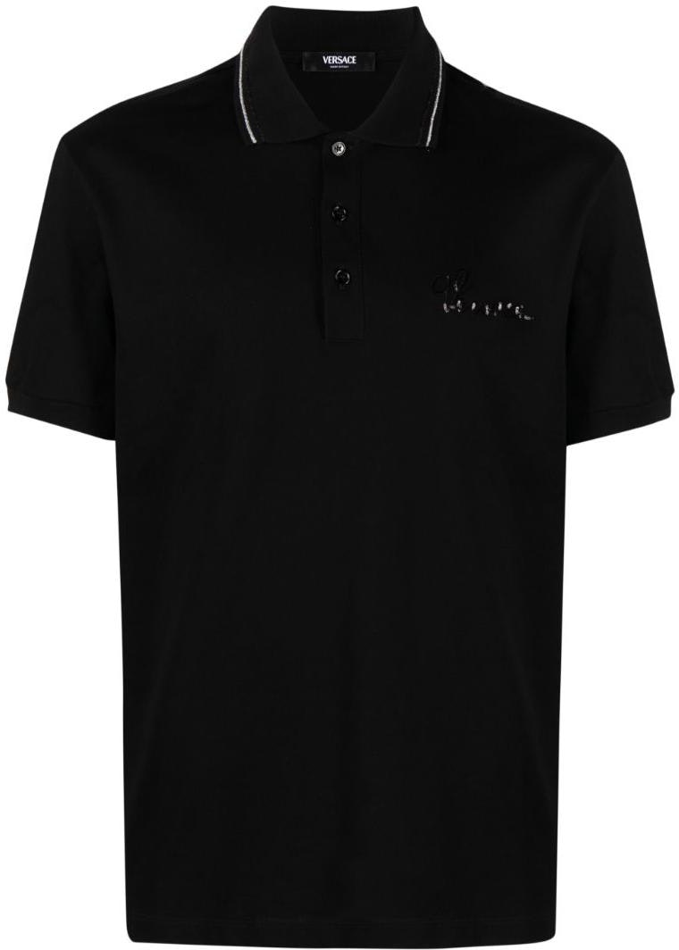 versace-fw-23-black-logo-embellished-casual-short-sleeve-polo-shirt-1013910-1-a09839-1-b000