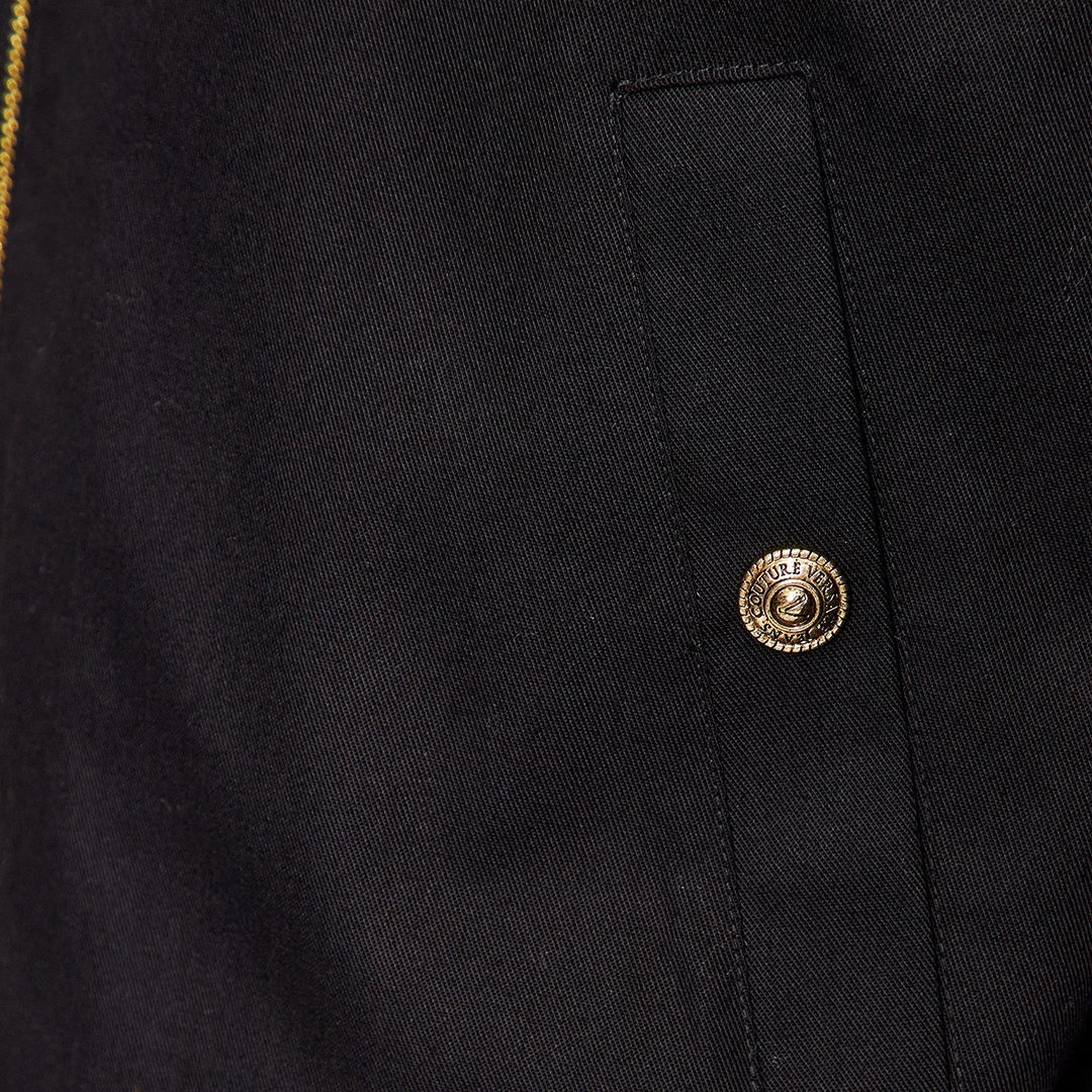 Details for VERSACE FW23  Black Logo Patch Baseball Collar Jacket 75GAS415-N0207-899