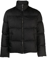 Versace FW23 Black Long Sleeve Down Jacket with Embroidered Lettering. 1013912-1A09785-1B000 Versace FW23 Black Long Sleeve Down Jacket with Embroidered Lettering. 1013912-1A09785-1B000