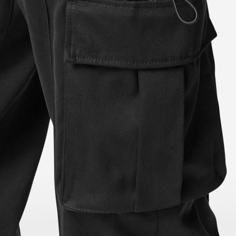VERSACE FW23  Black Solid Color Pocket Zipper Cargo Pants 1013999-1A09950-1B000 圖 7
