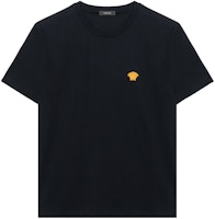 VERSACE FW23 Black Solid Cotton Crewneck Short-Sleeve T-Shirt 1008481-1A08489-1B000 VERSACE FW23 Black Solid Cotton Crewneck Short-Sleeve T-Shirt 1008481-1A08489-1B000