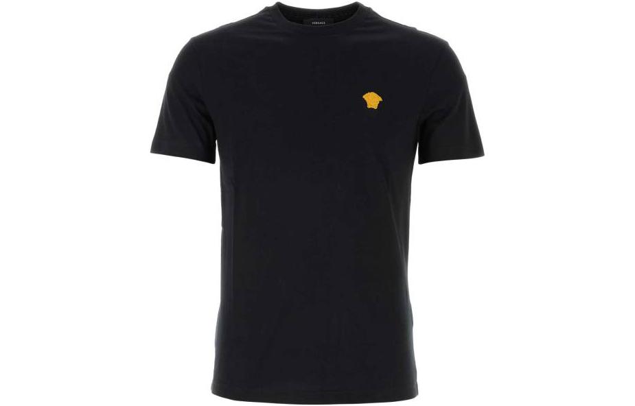 Order VERSACE FW23 黑色純棉短袖圓領T恤 1008481-1A08489-1B000