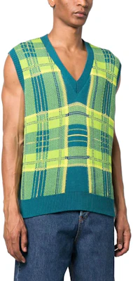 VERSACE FW23 格紋V領無袖毛衣 1009928-1A07143-2VA90 Purchase VERSACE FW23 格紋V領無袖毛衣 1009928-1A07143-2VA90