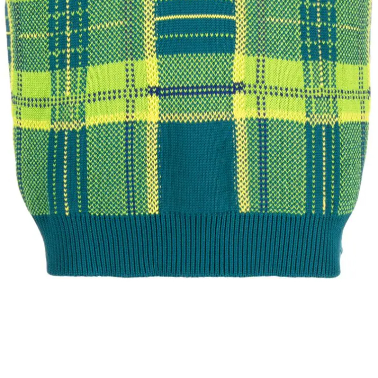 Sizing VERSACE FW23 格紋V領無袖毛衣 1009928-1A07143-2VA90