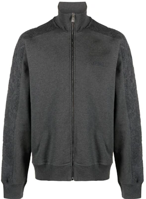 VERSACE FW23 Grey Embroidered Logo Long Sleeve Jacket 1013973-1A09876-5E010 Order VERSACE FW23 Grey Embroidered Logo Long Sleeve Jacket 1013973-1A09876-5E010