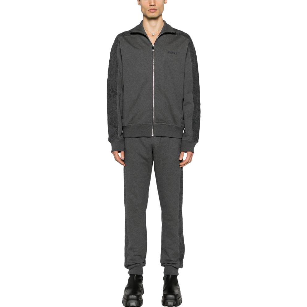 VERSACE FW23  Grey Embroidered Logo Long Sleeve Jacket 1013973-1A09876-5E010 圖 3