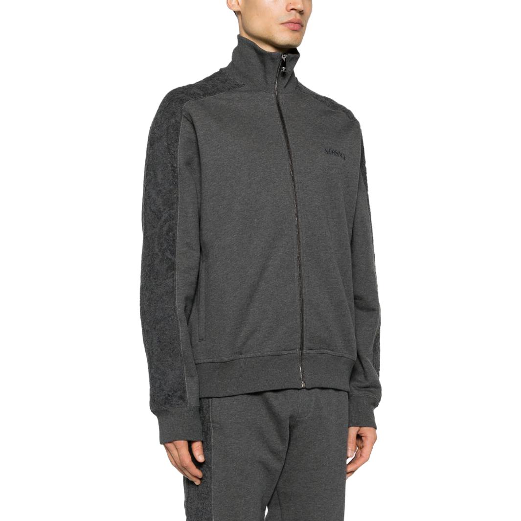 VERSACE FW23  Grey Embroidered Logo Long Sleeve Jacket 1013973-1A09876-5E010 圖 5