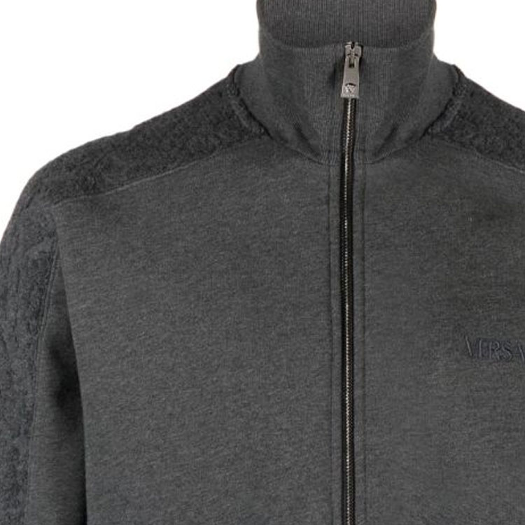 VERSACE FW23  Grey Embroidered Logo Long Sleeve Jacket 1013973-1A09876-5E010 圖 6