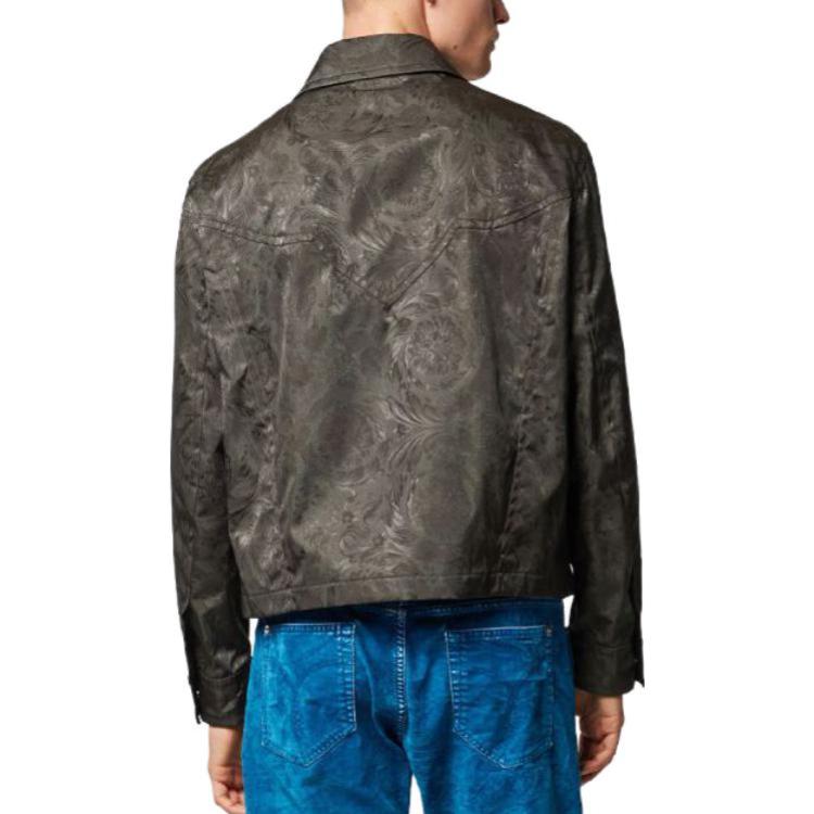 VERSACE FW23  Pattern Print Square-Neck Long-Sleeve Jacket Dark Green 1009929-1A07676-1GH80 圖 3