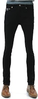 VERSACE FW23 Slim Fit Black Jeans with Letter Appliqué. 75GAB5S0-CDW00-909 VERSACE FW23 Slim Fit Black Jeans with Letter Appliqué. 75GAB5S0-CDW00-909