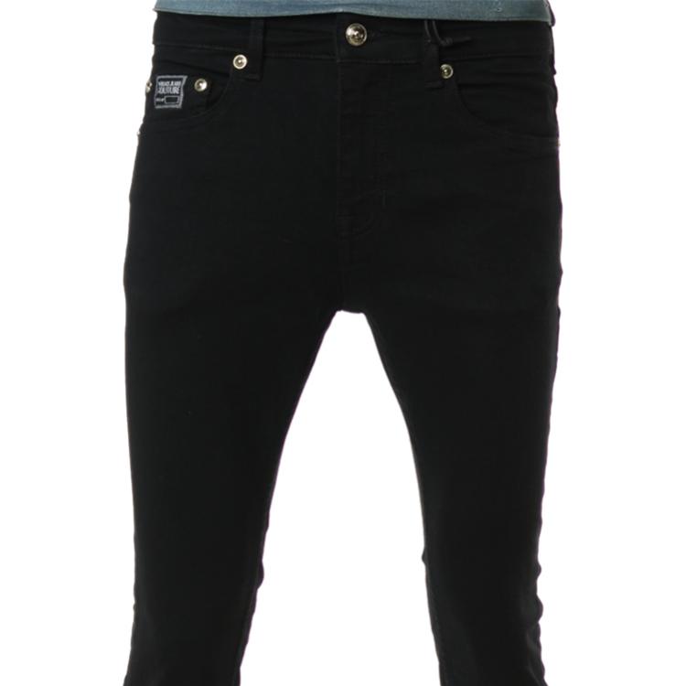 Details for VERSACE FW23 Jeans Slim Fit Negros con Apliques de Letras. 75GAB5S0-CDW00-909