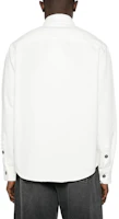 Shop VERSACE FW23 白色長袖襯衫 配尖領與口袋設計 1013887-1A10032-1D110