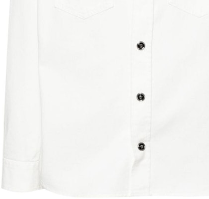 VERSACE FW23 Baju Putih Lengan Panjang dengan Kolar Tajam & Rekaan Poket 1013887-1A10032-1D110 Sizing VERSACE FW23 Baju Putih Lengan Panjang dengan Kolar Tajam & Rekaan Poket 1013887-1A10032-1D110