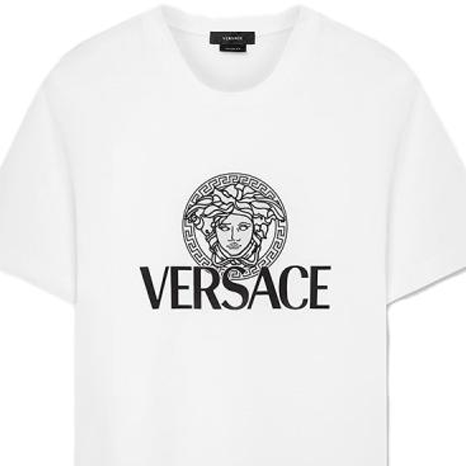 VERSACE FW23  White Pullover T-Shirt with Letter Logo Print. 1011504-1A08375-1W000 圖 6