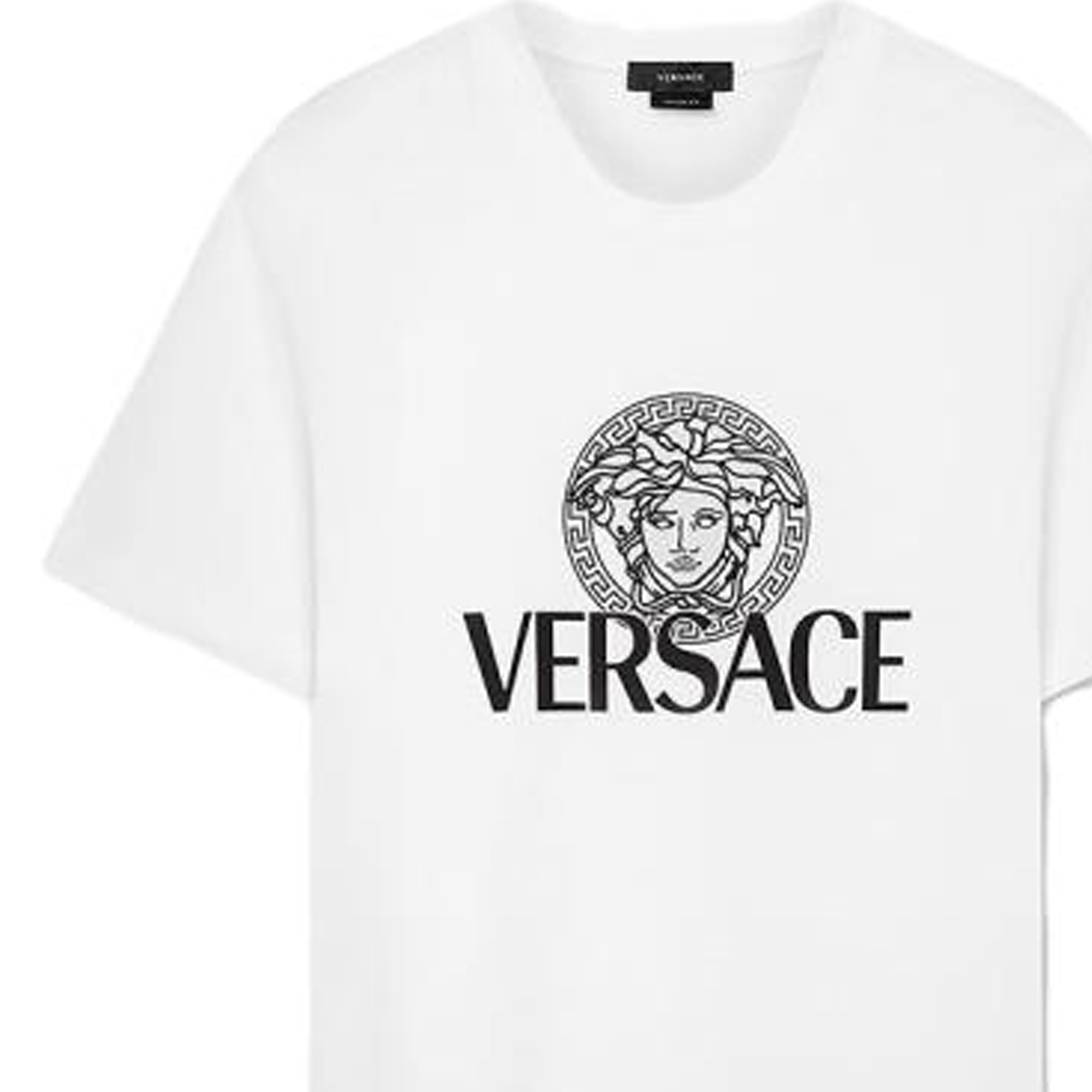 VERSACE FW23  White Pullover T-Shirt with Letter Logo Print. 1011504-1A08375-1W000 圖 7