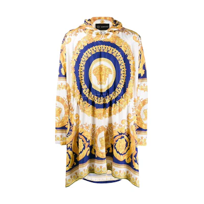 Versace FW23 Baroque Print Hooded Jacket Yellow A83472-A230816-A741