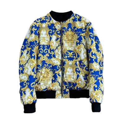 VERSACE FW23 Baroque Print Reversible Zip Jacket Men’s Multicolor A89511S-1A05885-5U050