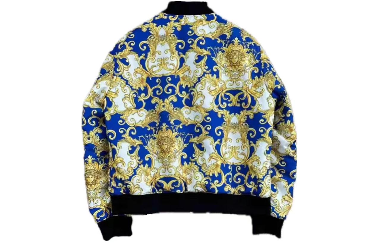 Shop VERSACE FW23 巴洛克印花雙面拉鍊外套 男士 多色 A89511S-1A05885-5U050