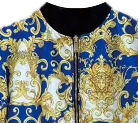 VERSACE FW23 巴洛克印花雙面拉鍊外套 男士 多色 A89511S-1A05885-5U050 Details for VERSACE FW23 巴洛克印花雙面拉鍊外套 男士 多色 A89511S-1A05885-5U050